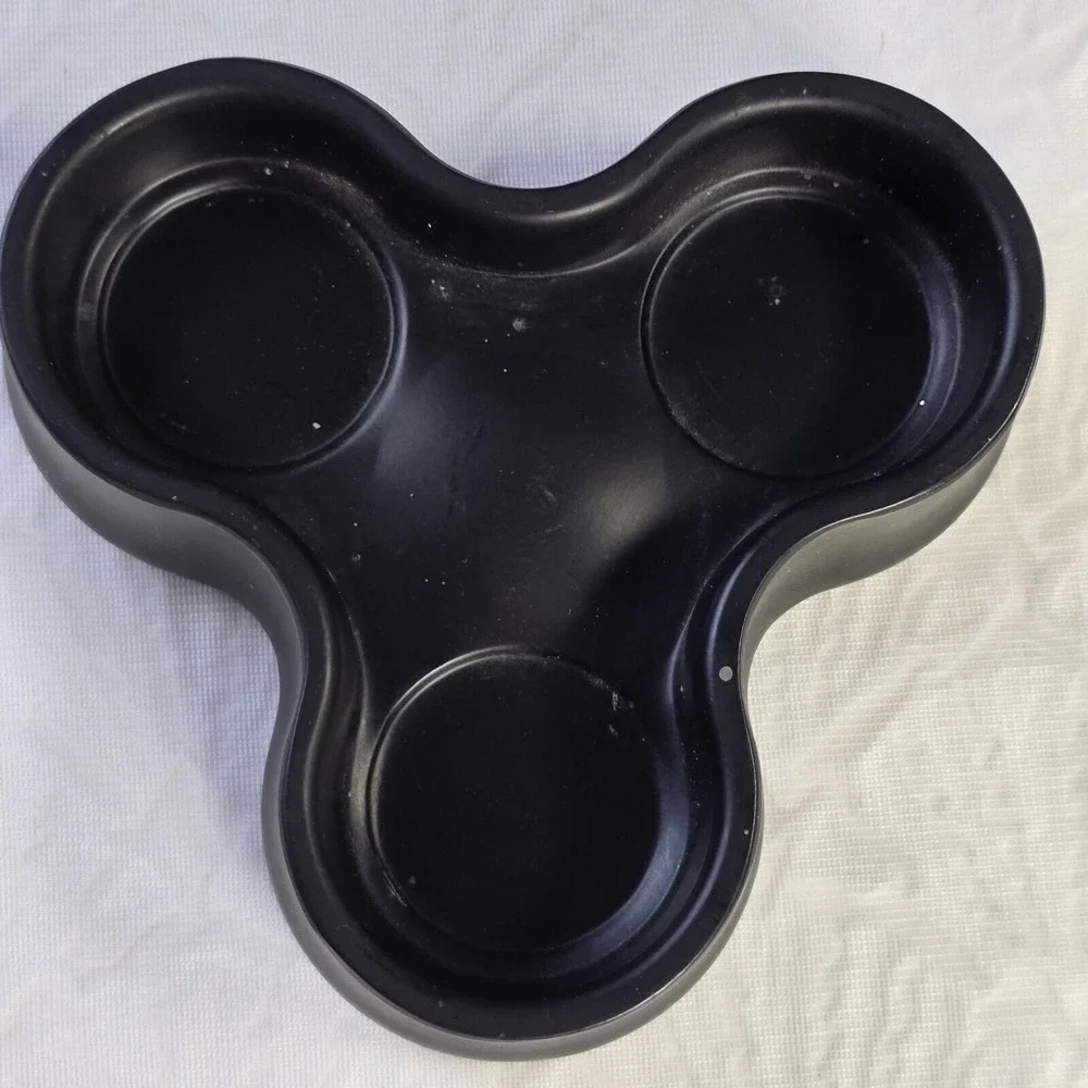 IKEA STRÄNGNÄS 3-Tealight Holder Black Modern Minimalist Chris‎ Martin